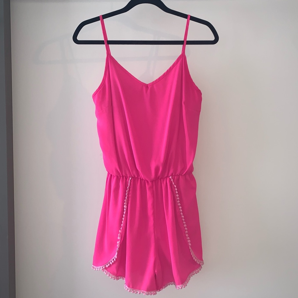 Fuchsia Romper with cute detailing